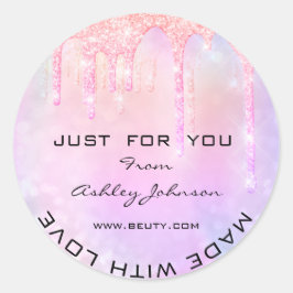 Love Spark Dripsグリッター ラウンドシール