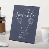 Love Sparkle Navy Blueのシグネチャースクリプト 台座サイン (インサイチュ)