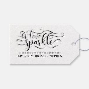Love Sparkle Scriptエレガント結婚の ギフトタグ
