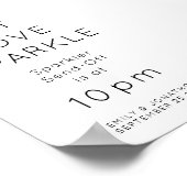 Love Sparkle Sparkler Time's 結婚のサイン ポスター (角)