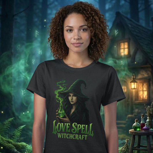 Love Spell Witchcraft Gothic Witch Green Potion Tシャツ