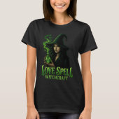 Love Spell Witchcraft Gothic Witch Green Potion Tシャツ (正面)