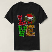 Love Sphyn Cat Santa Hat Leopard Funny Christmas X Tシャツ (デザイン正面)