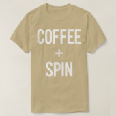 Love Spin And Coffee Gym Eercise Spinning Class Fi Tシャツ (デザイン正面)