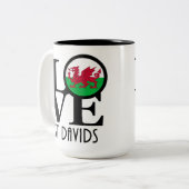 LOVE St Davids, Wales 15oz ツートーンマグカップ (正面左)