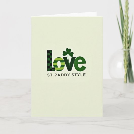 Love St Paddy Style Card カード (正面)