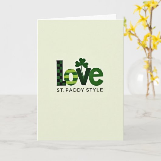 Love St Paddy Style Card カード (黄色い花)