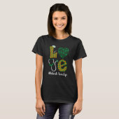 Love St Patrick's Retired Nurse Life Irish Shamroc Tシャツ (正面フル)