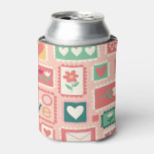 Love Stamps Floral Can Cooler 缶クーラー (缶正面)