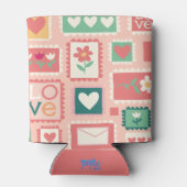 Love Stamps Floral Can Cooler 缶クーラー (裏面)
