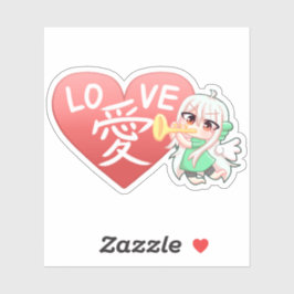 LOVE Sticker 愛 ステッカー 【 HayaTikaze 】 シール