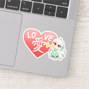 LOVE Sticker 愛 ステッカー 【 HayaTikaze 】 シール