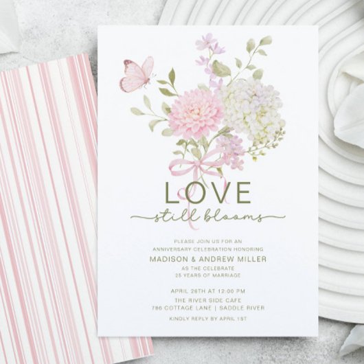 Love Still Blooms Anniversary Invitation 招待状