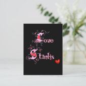 Love Stinksアンチ – バレンタインのスローガンはがき シーズンポストカード (スタンド正面)