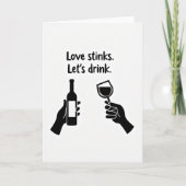 Love Stinks Funny Wine Card カード (正面)