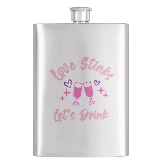 Love Stinks Lets Drink フラスク (正面)