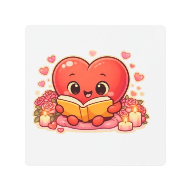 Love Stories Begin Within the Heart メタルプリント (正面)