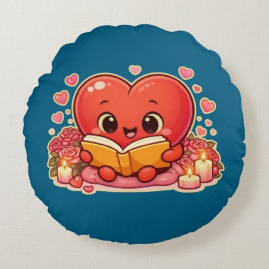 Love Stories Begin Within the Heart ラウンドクッション (正面)