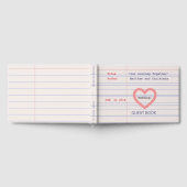 Love Story Due Date Library Card 結婚式 ゲストブック (全面)