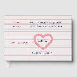 Love Story Due Date Library Card Wedding  ゲストブック