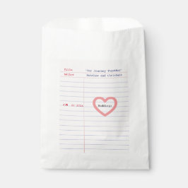 Love Story Due Date Library Card Wedding フェイバーバッグ