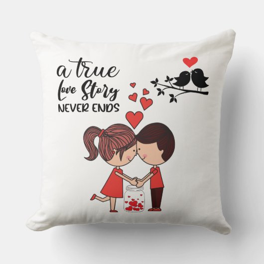 Love Story Throw Pillow クッション (正面)