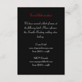 Love Stratd Las Vegasの追加結婚情報カード エンクロージャーカード