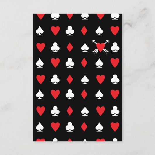 Love Stratd Las Vegasの追加結婚情報カード エンクロージャーカード (裏面)