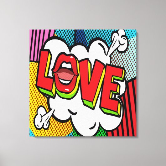 LOVE Stretted Canvas Print キャンバスプリント (正面)