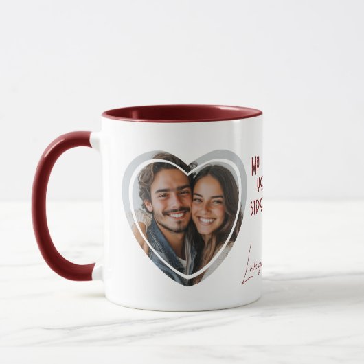 Love strong as coffee I Heart Shaped Photo Red Mug マグカップ (左)