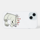 Love-Struck Bear Reading– Cute Cartoon iPhone Case 15ケース (裏面横)