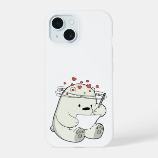 Love-Struck Bear Reading– Cute Cartoon iPhone Case 15ケース