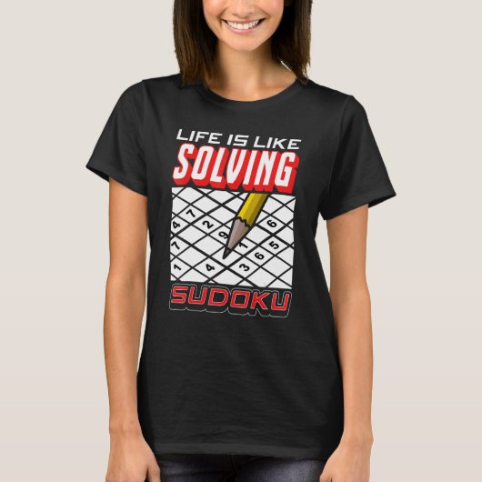Love Sudoku LifeはSudoku 1を解く様だ Tシャツ (正面)