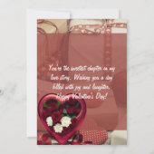 Love Sweetheartの赤と白写パーソナライズされた真 ノートカード (裏面)