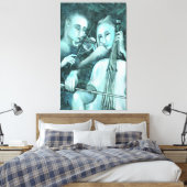 Love Symphony Canvas Print モダン Duet絵画's キャンバスプリント (インサイチュ (寝室))