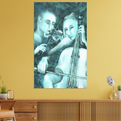 Love Symphony Canvas Print モダン Duet絵画's キャンバスプリント (インサイチュ (リビング))