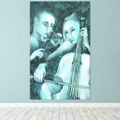 Love Symphony Canvas Print モダン Duet絵画's キャンバスプリント (インサイチュ (ウッドフロア))