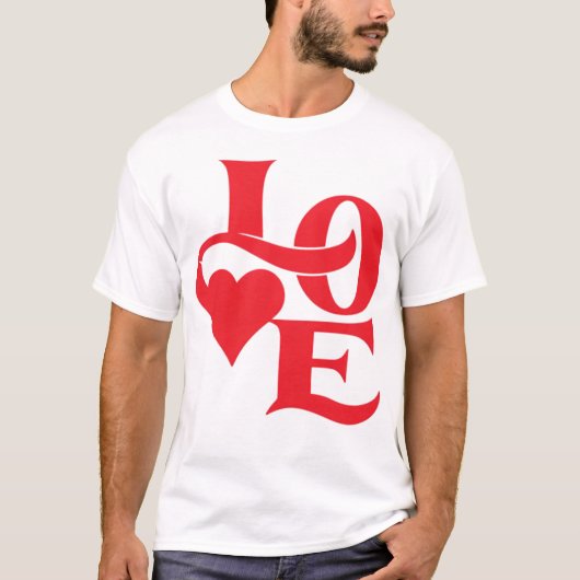 "Love" T-Shirt Blanc Tシャツ (正面)