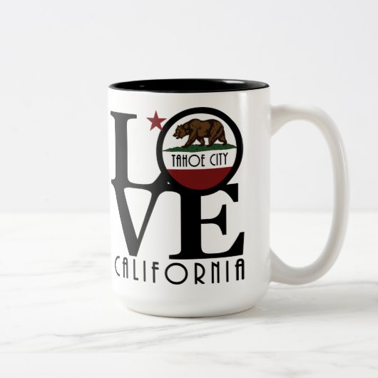 LOVE Tahoe City, California 15oz ツートーンマグカップ (右)