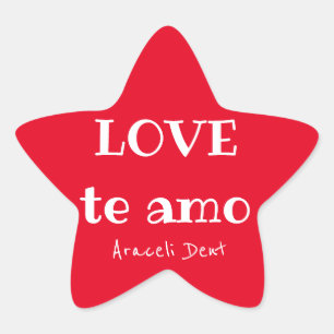 LOVE te amoスティッカー 星シール