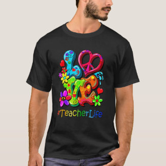Love Teacher Life Hippies Teaching Educator Hippy Tシャツ