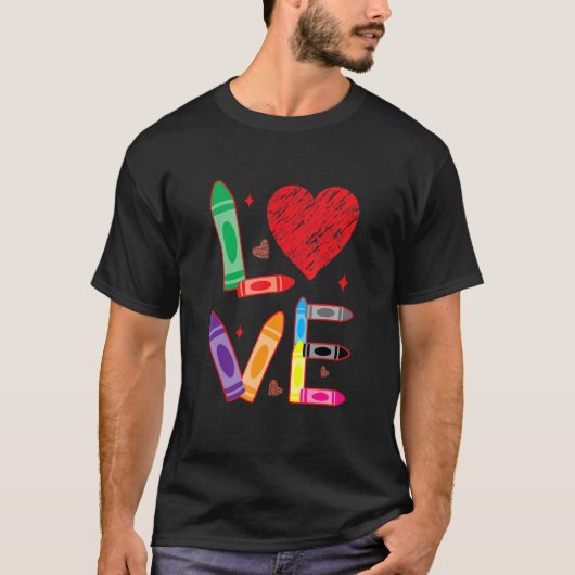 Love Teacher School Happy Valentine's Day Tシャツ (正面)
