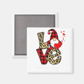 Love Teacher Squad Gnome Hearts Valentines Gnome T マグネット (正面/裏面)