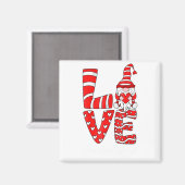 Love Teacher Squad Gnome Hearts Valentines Gnome T マグネット (正面/裏面)