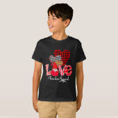 Love Teacher Squad Gnome Hearts Valentines Gnome T Tシャツ (正面フル)