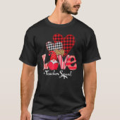 Love Teacher Squad Gnome Hearts Valentines Gnome T Tシャツ (正面)