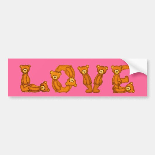Love~Teddyくまの手紙Alphabet~Customize~Sticker バンパーステッカー (正面)