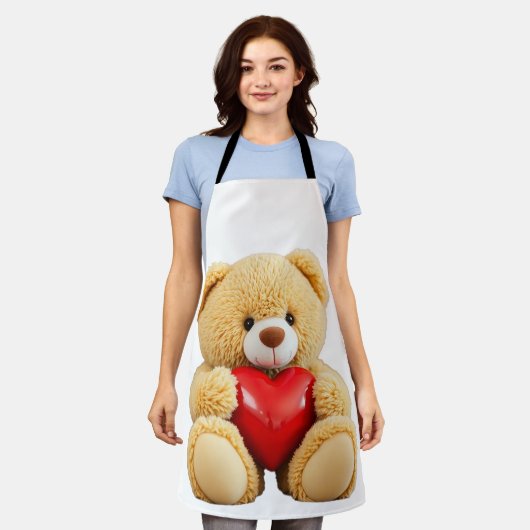 Love Teddy エプロン (着用した状態)