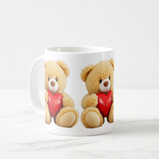 Love Teddy コーヒーマグカップ (正面左)