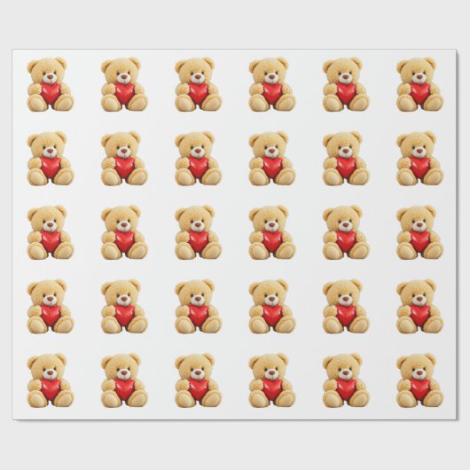 Love Teddy ラッピングペーパー (フラット)